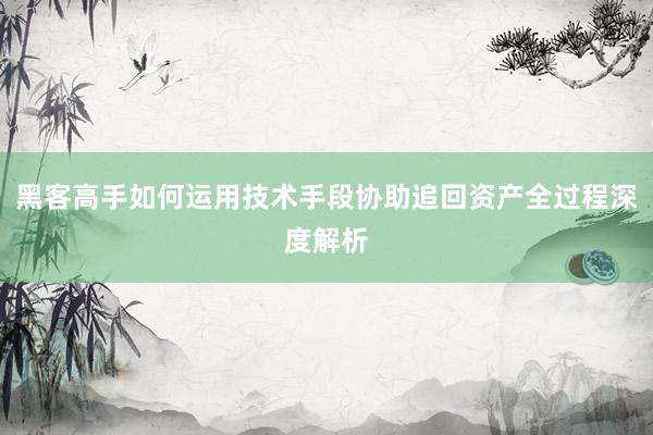 黑客高手如何运用技术手段协助追回资产全过程深度解析