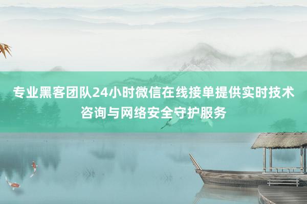 专业黑客团队24小时微信在线接单提供实时技术咨询与网络安全守护服务